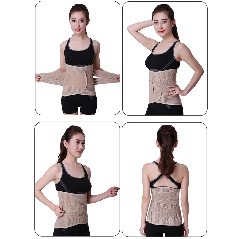 Orthopedic Posture Corrector Brace Elastic Adjustable Lower Back Support Waist Trimmer Belt Lumbar Support Belt for Men Women