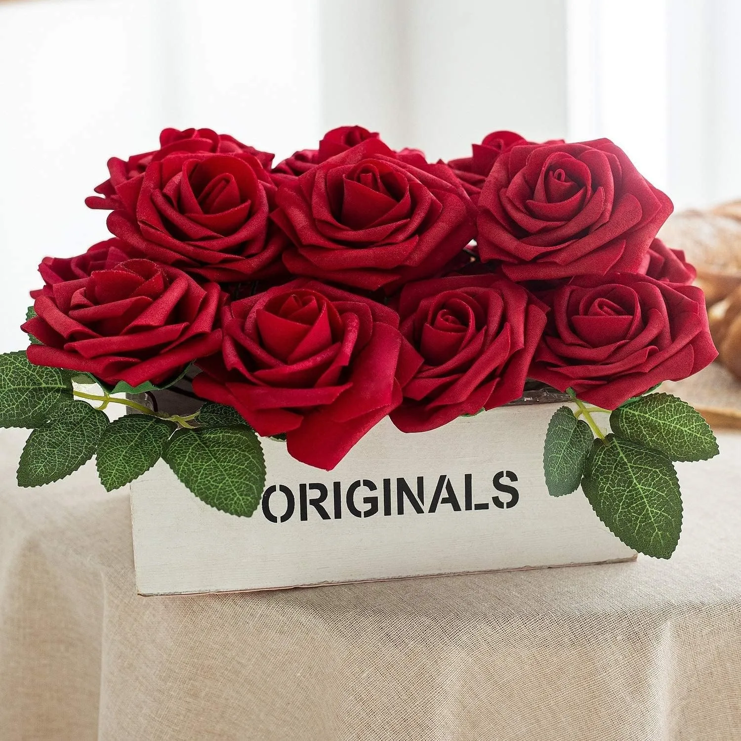 10~100pcs Rose Artificial Flowers Foam Fake Roses Wedding Bouquets Centerpieces Mothers Day Valentines Gifts Party Decoration 3