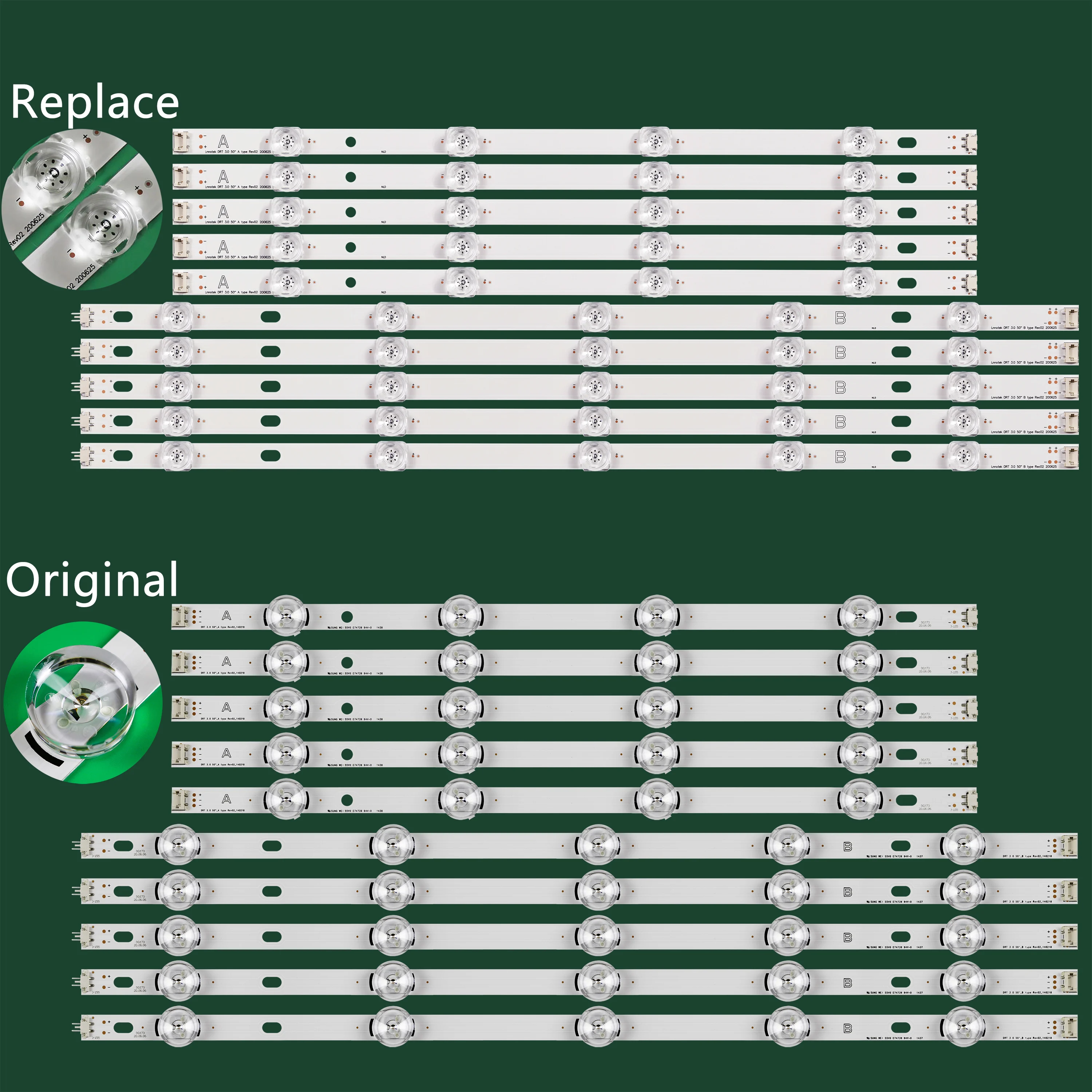 Tira Led para lg 50lb5620 50lb565v 50lb5700 50lb572u 50lb582u 50lb6500 50lf580v 50lf650v-za 50lf652v 6916l1982a 6916l-1983a