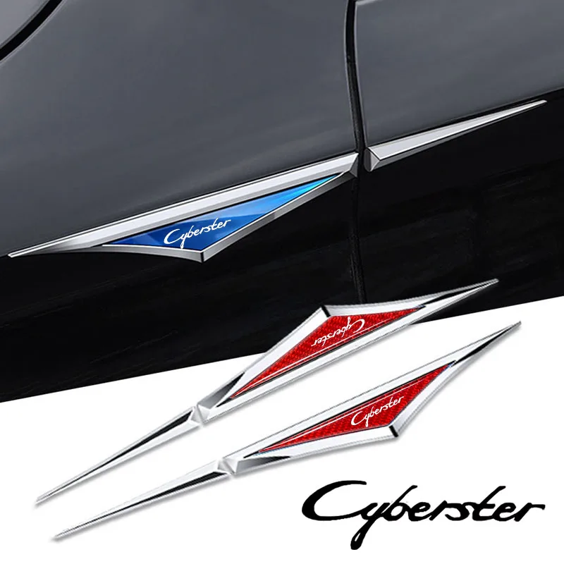 

2pcs/Set Car Fender Stainless Steel Sticker Decals Emblem Exterior Decorate For MG Cyberster Car Accessories Car Metal Stickers