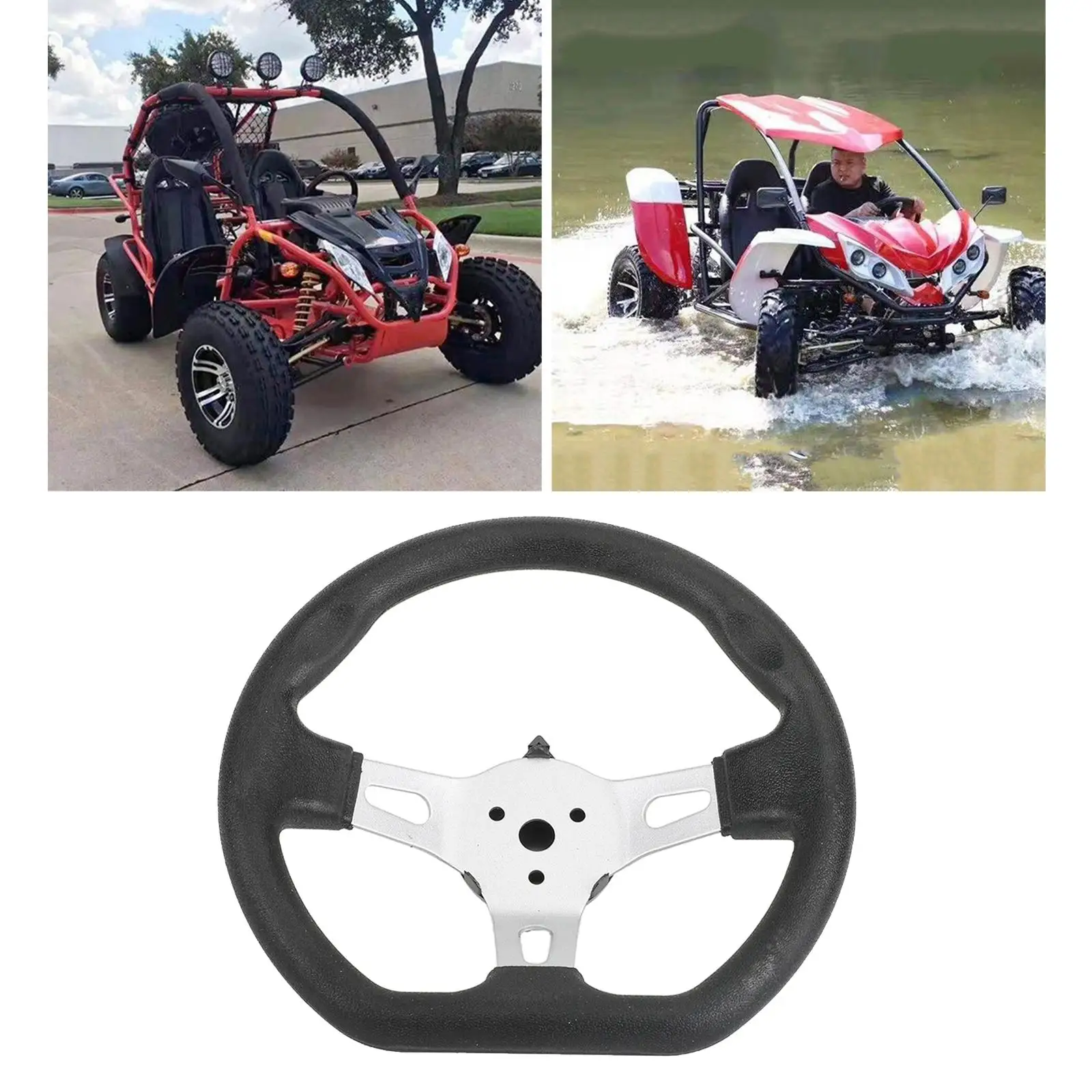 Universal 3-Spoke Steering Wheel for Go Kart  Scooter Karting  270mm/10.6\