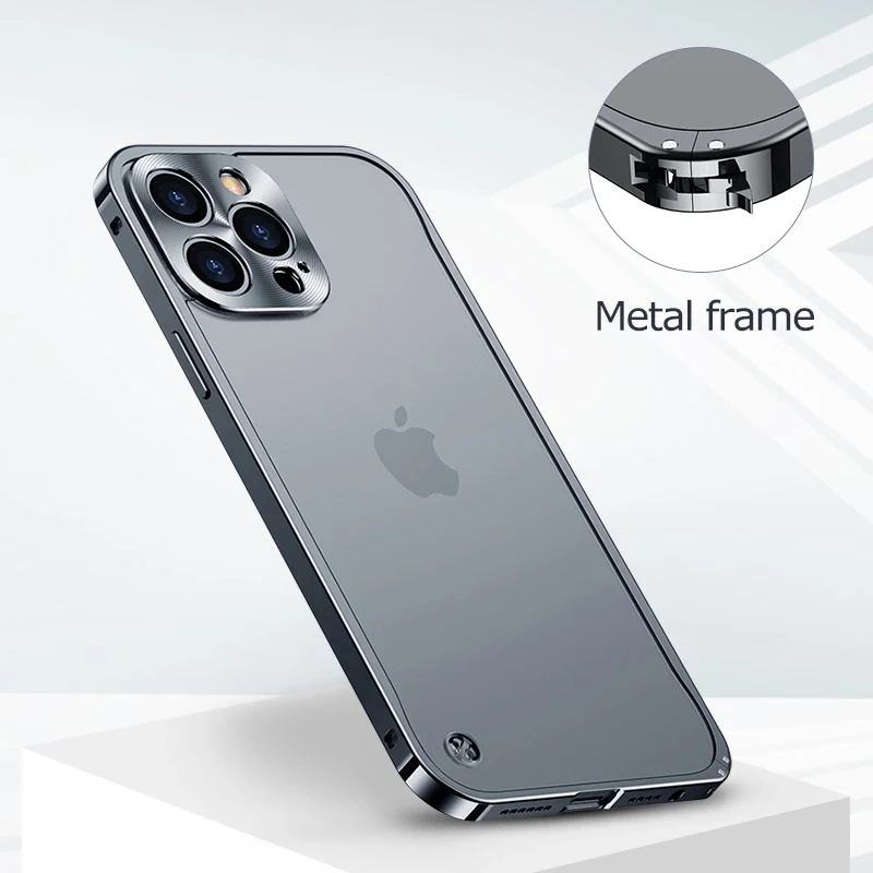 Luxury Metal Frame Lens Protection For iPhone 14 12 13 Pro Max