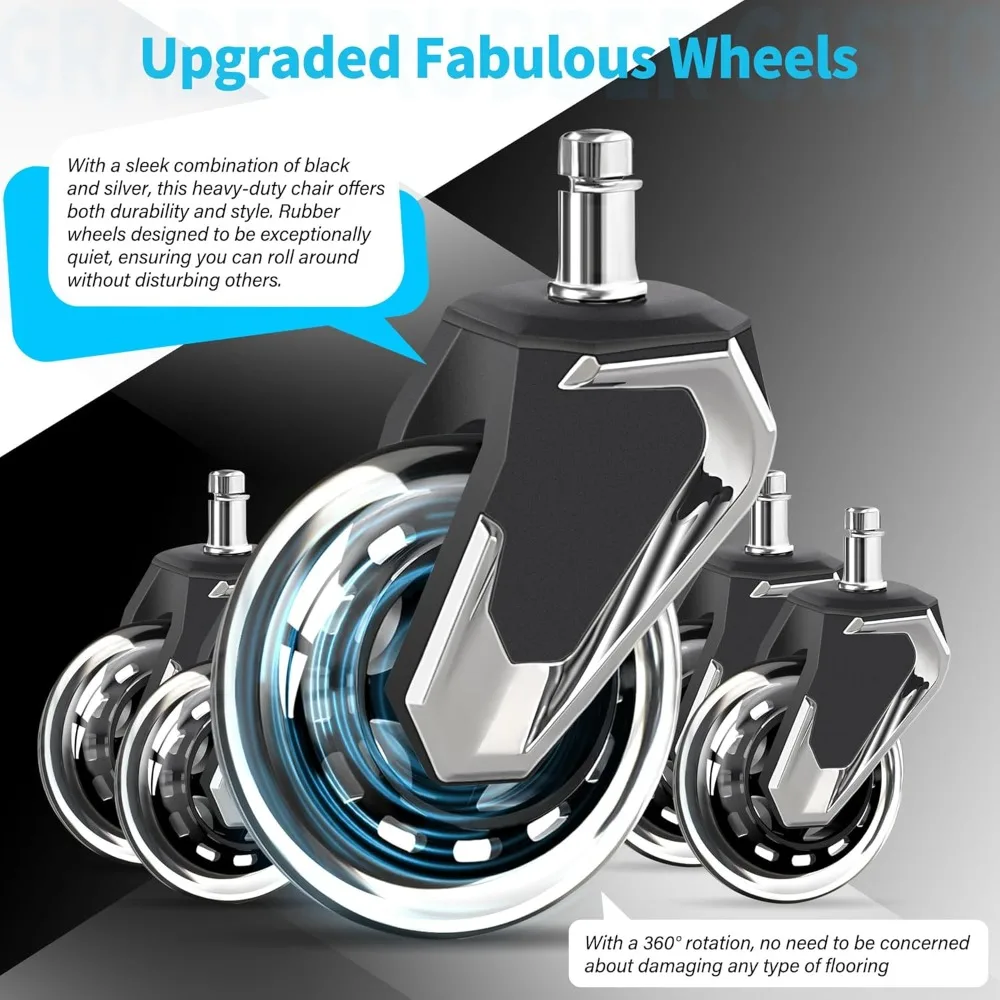 "sturdy ergonomic office chair for 700lbs capacity - adjustable headrest, lumbar support, 3d flip arms, large wheels, heavy duty