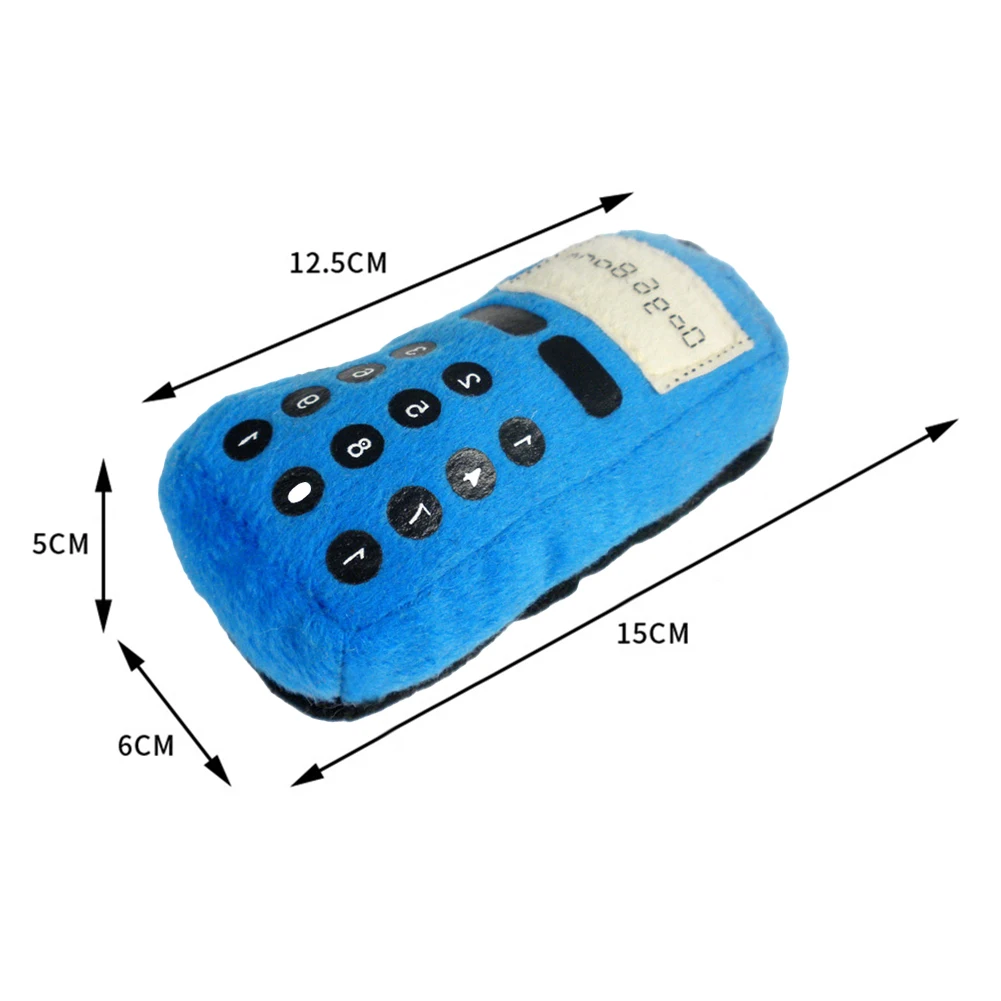 Funny Cute Pet Dog Toy Dog Puppy Cellphone Shape Dog  Squeaky Toy Plush Doll Playing Training Chew Toy Dog Supplies sounding toy 6