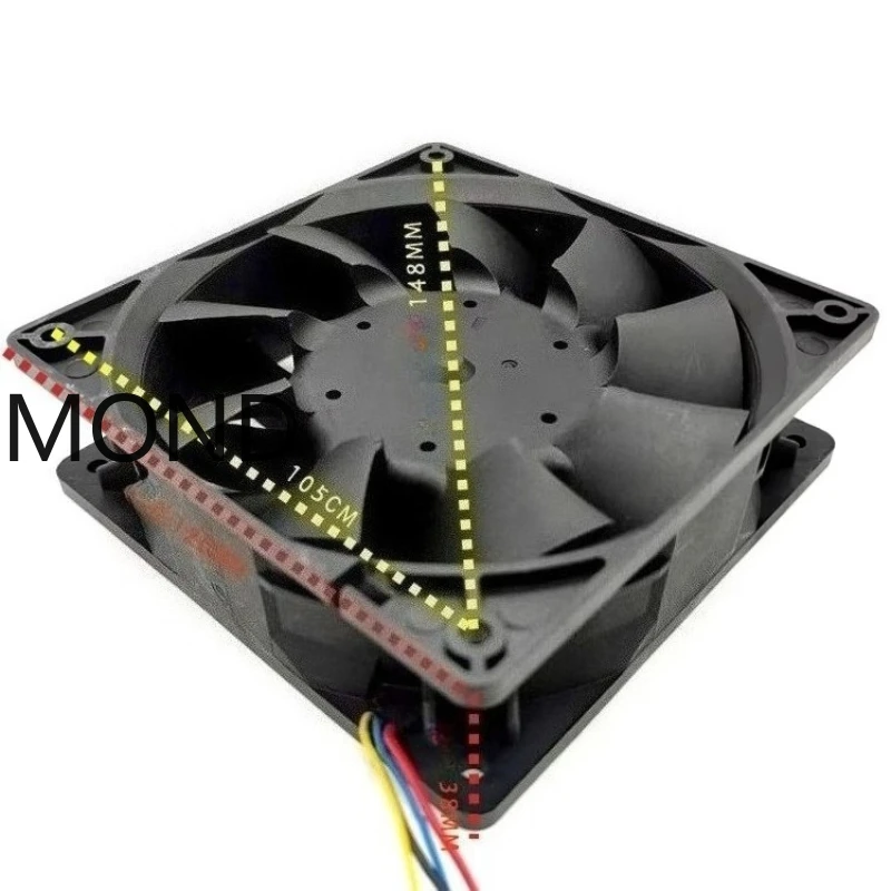 Delta TFC1212DE 12038 DC12V 3.90A 12CM 초대형 풍량 듀얼 볼 폭력 냉각 팬 원본
