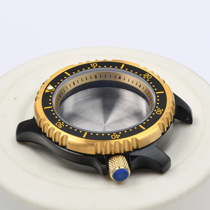 Premium Stainless Steel Diving Watch Case with Luminous Sapphire Glass