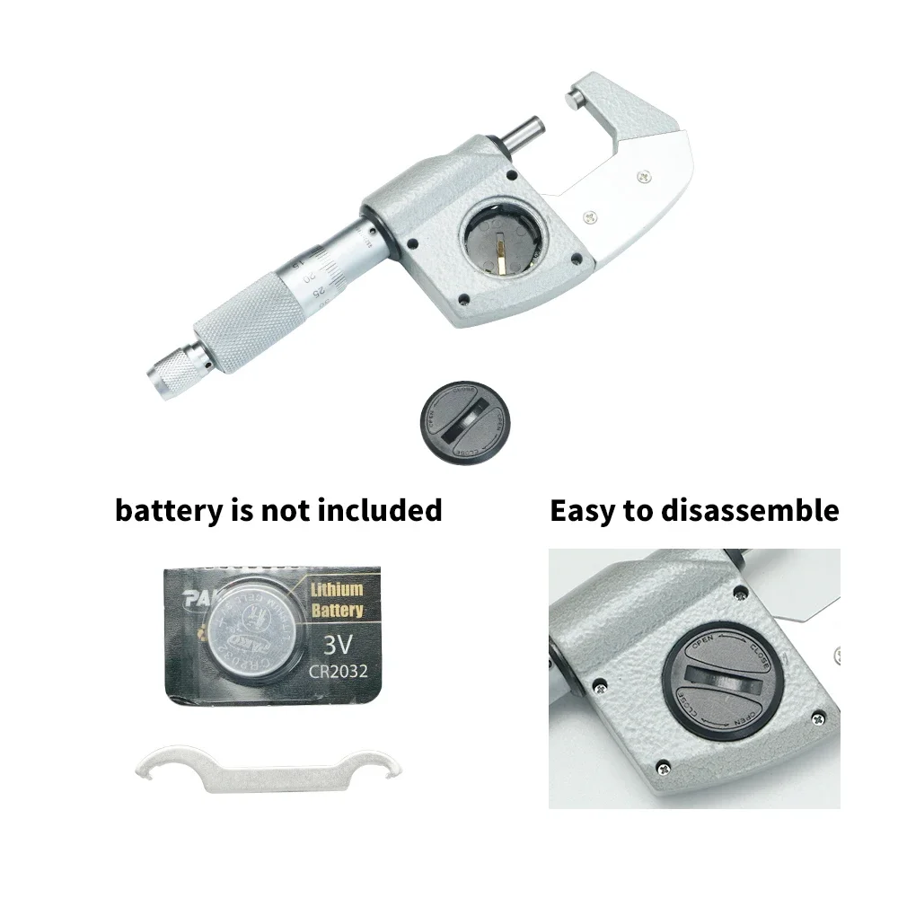 Shahe 0-25mm Micron Digital Outside Micrometer Electronic Micrometer Gauge 0.001mm Digital Gauge Measuring Tools