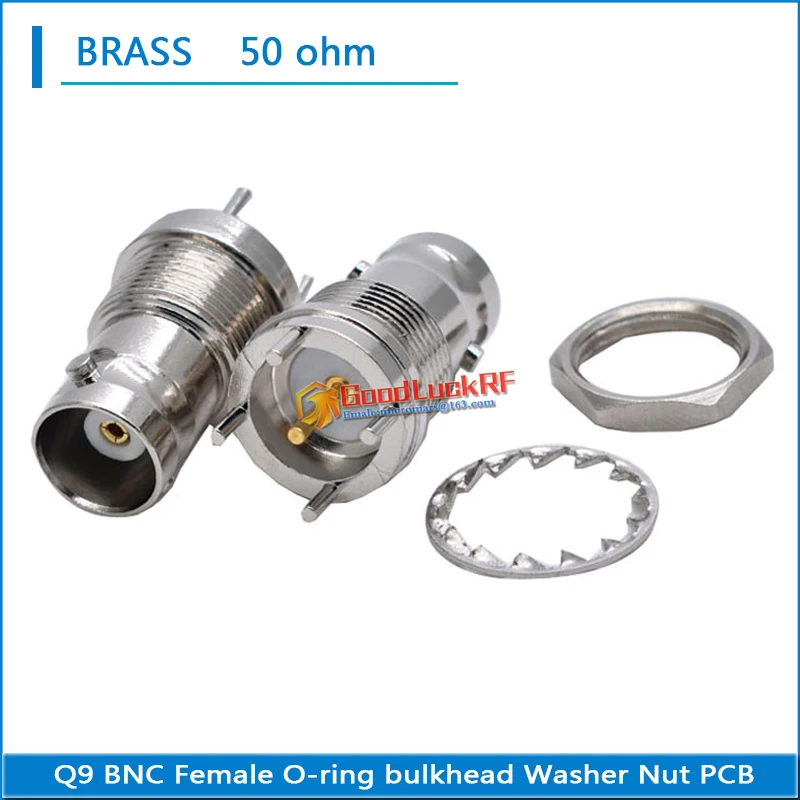 50 75 Ohm Q9 BNC Femmina O-ring Paratia Rondella Dado Spina Tazza Di Saldatura Pannello Di Saldatura Adattatore Connettore RF Di Alta Qual&agrave;