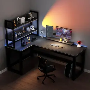 Escritorio en forma de L para ordenador, muebles de oficina, Simple, para  el hogar, dormitorio de estudiantes, escritorio de escritura, Internet,  café, mesas de juegos de esquina - AliExpress