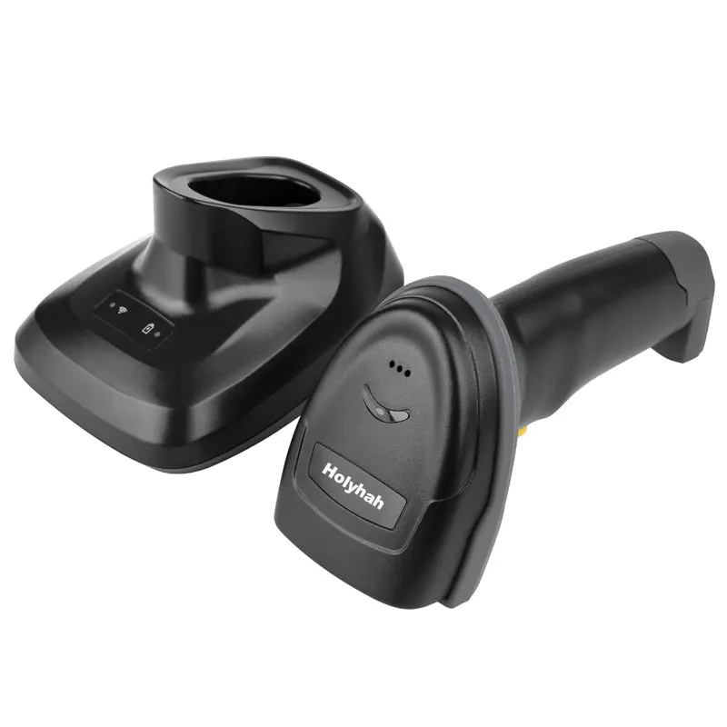 

Holyhah Handheld Wireless Barcode Scanner Reader 1D Laser 2D Bar code reader USB Cradle Charging Base Scan Portable Scanning
