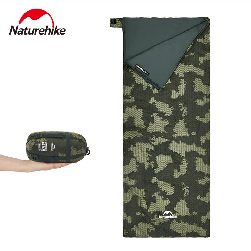 Naturehike Camping LW180 Sleeping Bag Ultralight Cotton Quilt Sleeping Bag 3 Season Spliceable For Outdoor Traveling Hiking