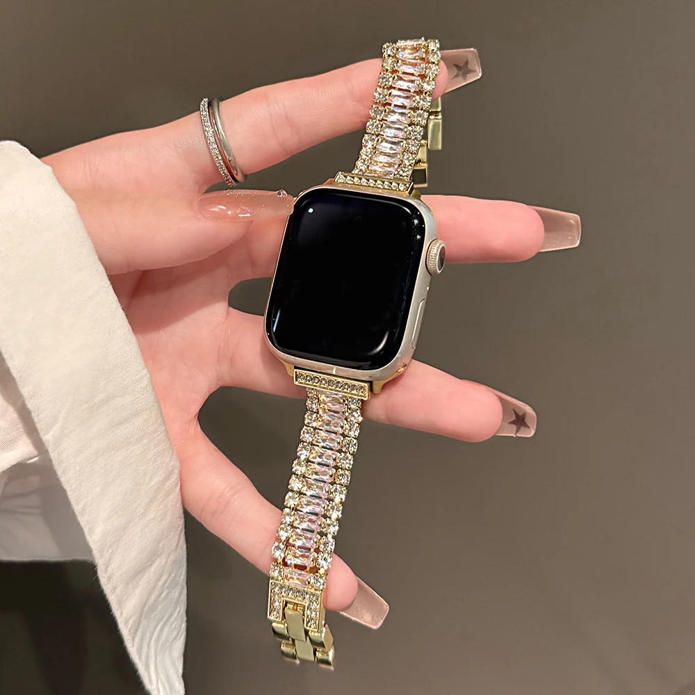 Luxury Diamond Metal Strap for Women - Elegant Watch Bracelet