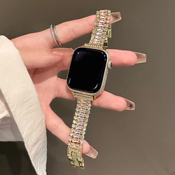 Luxury Diamond Metal Strap for Women - Elegant Watch Bracelet (Gold)