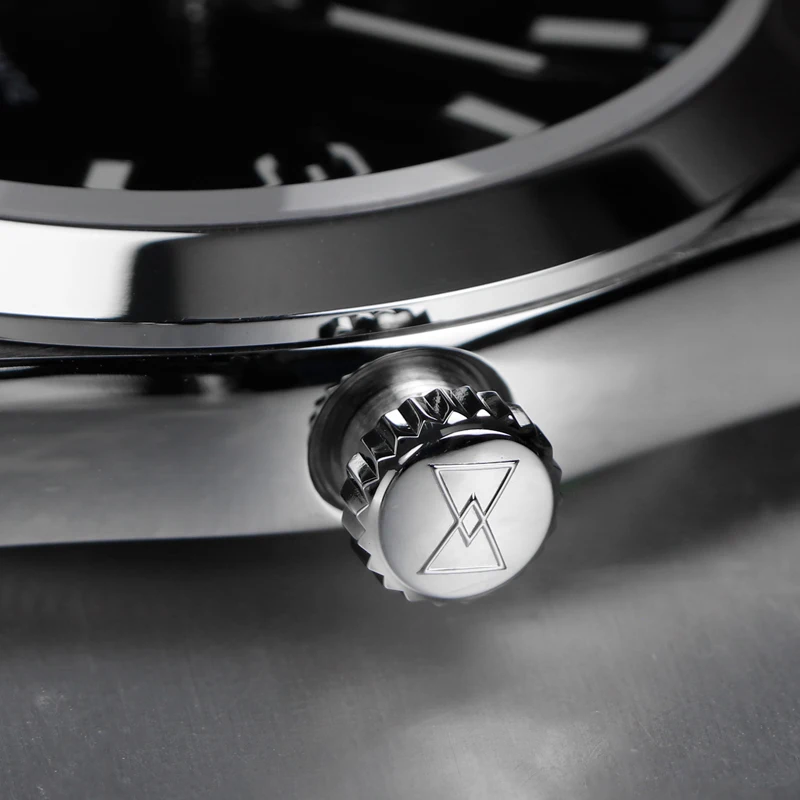 Cronos EX 다이버 기계식 남성용 시계, 39mm 오토매틱 사파이어 유리 부시드 팔찌 10ATM L6016
