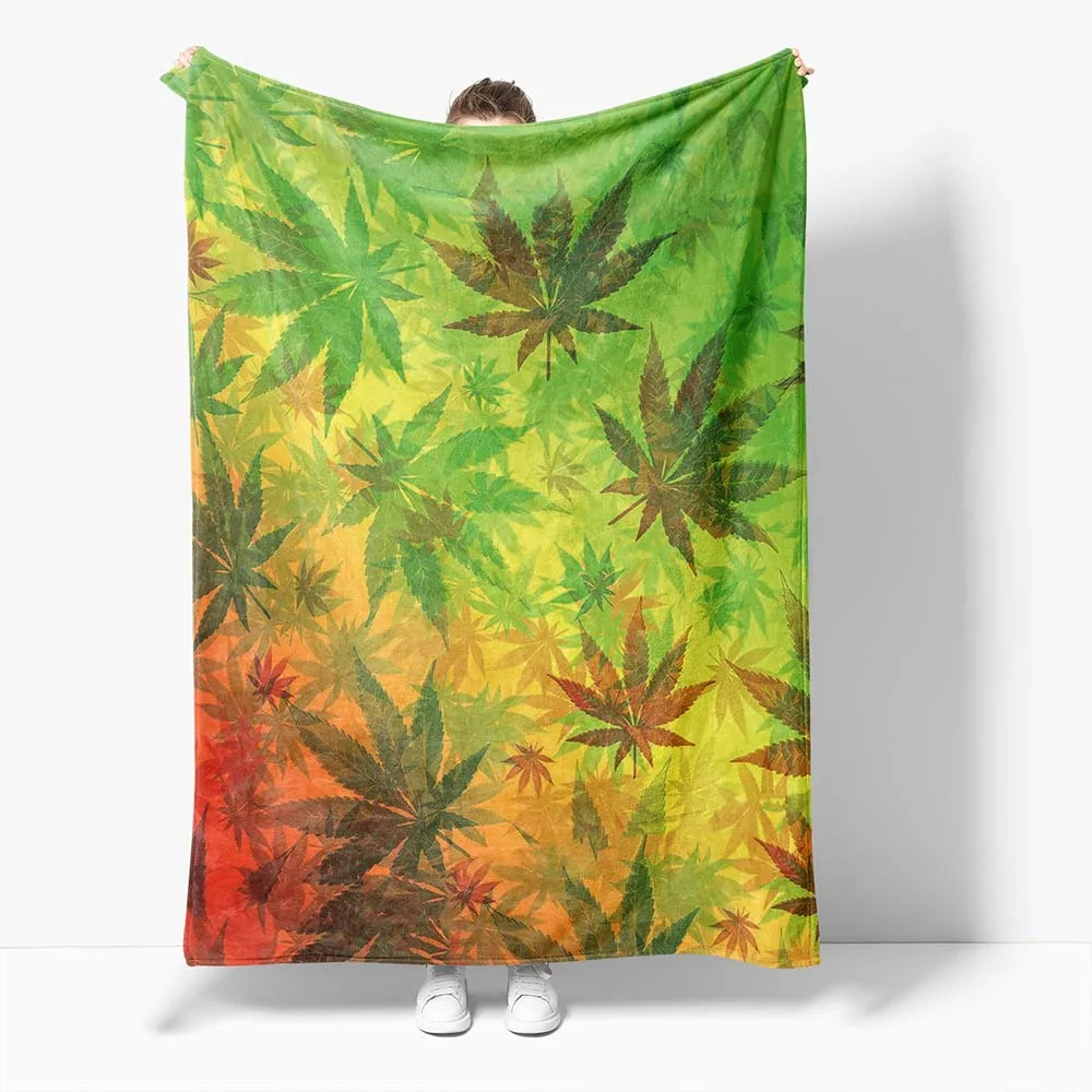 

Gradient Clover Leaf 3D Printing Blanket Bed Flannel Blanket Bedding Soft And Comfortable Throw Blanket Fleece Blanket Bed Sofa