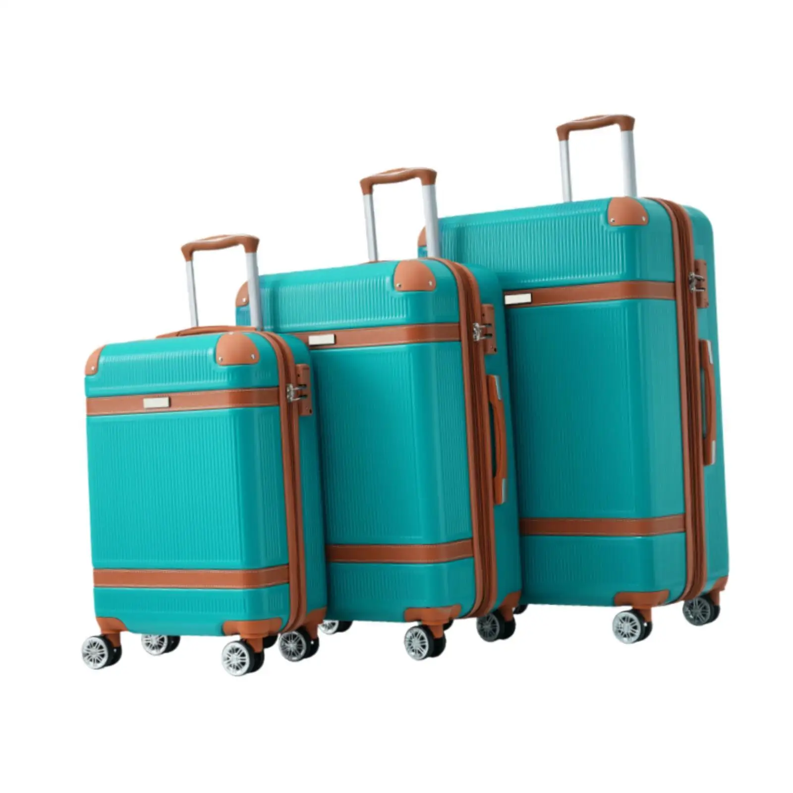 Hardshell Luggage Sets 3 Piece Lightweight 8 Wheels Travel Suitcase Sets