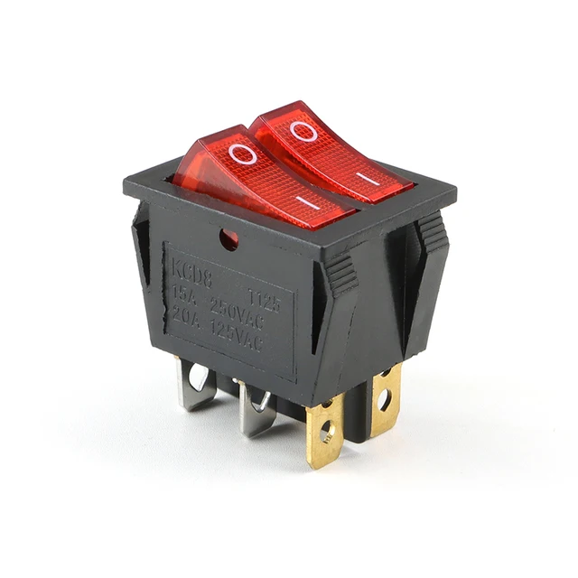 Interruttore A Bilanciere Impermeabile IP67 - 2 Posizioni, 4 Pin, ON-OFF DPST, 16A 250VAC - Foto 6