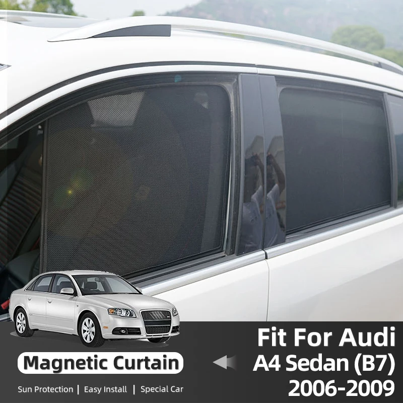 

For Audi A4 B7 Sedan 2006-2009 Car Sunshade Shield Front Windshield Cover Blind Curtain Rear Side Baby Window Sun Shades Viso