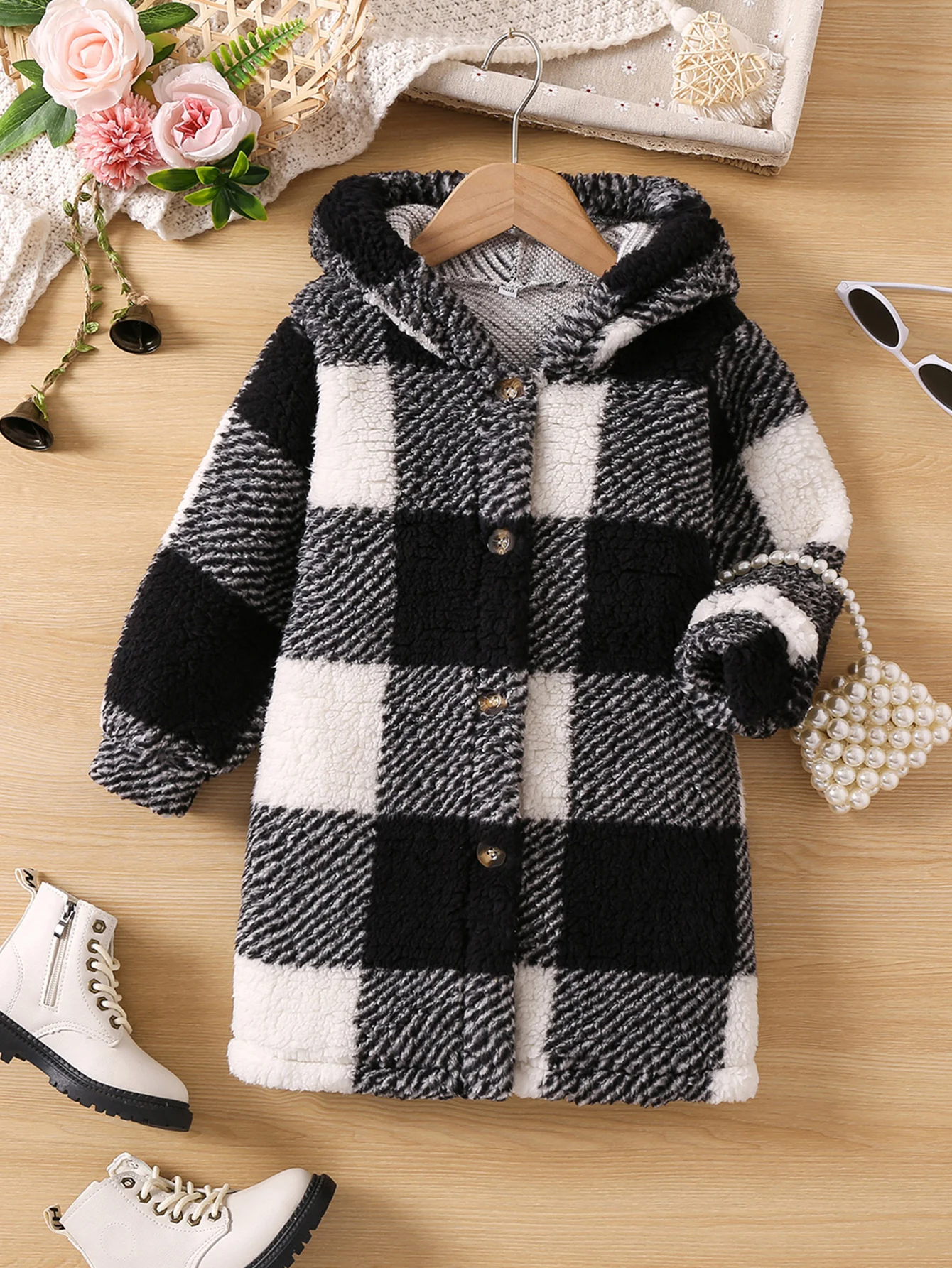 Girls Autumn Winter Plush Coat