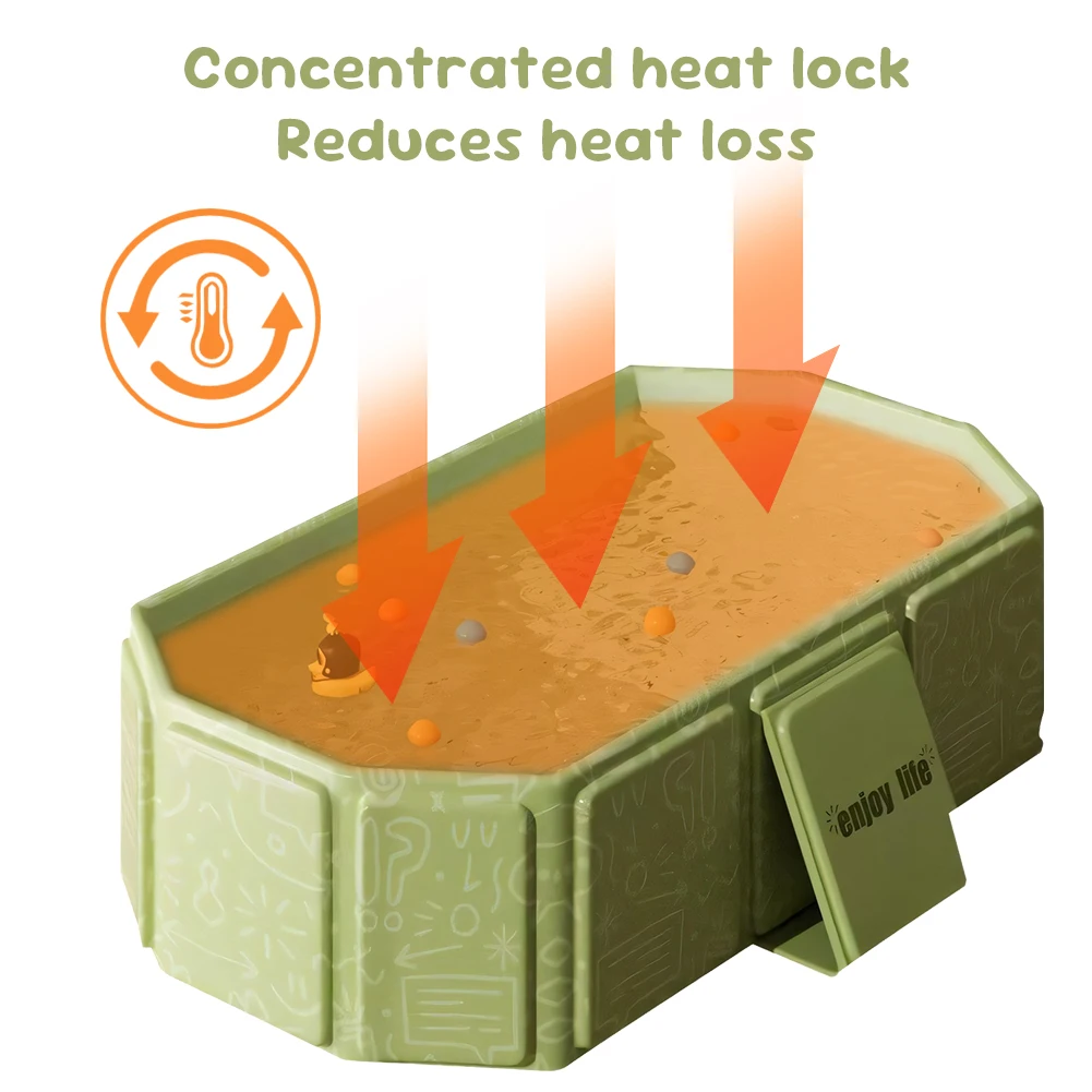 Collapsible Baby Bathtub for Infants & Toddlers – Foldable Baby Bath Tub with Drain Outlet