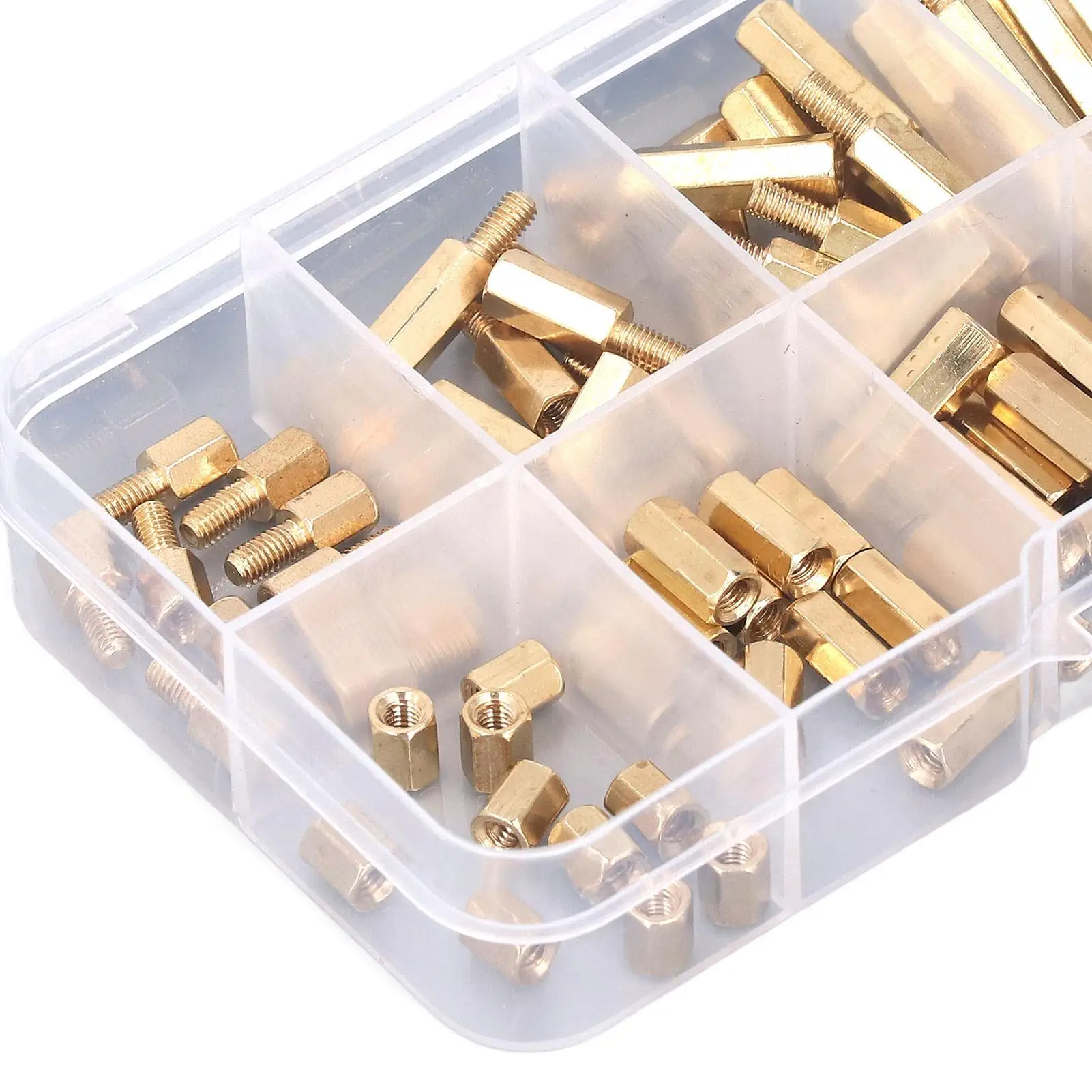 120PCS M3 Brass Standoffs & Hex Nuts Assortment Kit for PCB Mounting-Spacer Screws Set