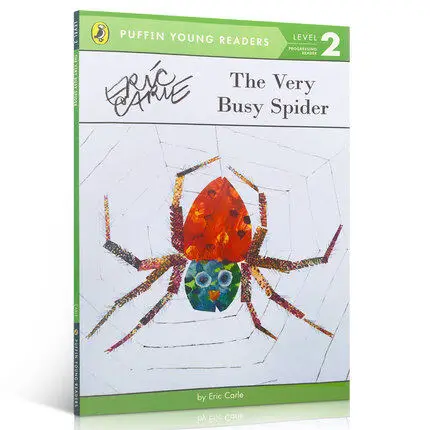 

MiluMilu Puffin Young Reader Level 2 The Very Busy Spider Eric Carle Buku Classics Children's Books