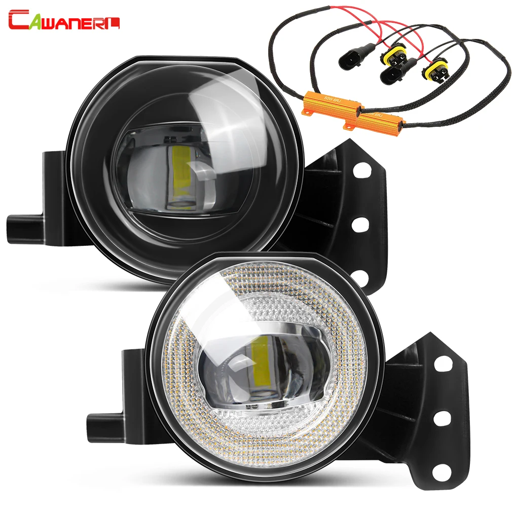 2 X Angel Eye Fog Light DRL For BMW E46 E60 E63 E90 525i 530i 545i 550i 323i 325i Canbus Car LED Fog Daytime Running Lamp 9006 1