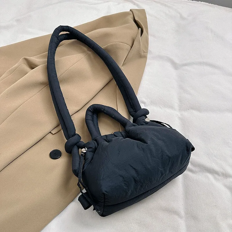 ตัวเลือกสินค้า กระเป๋าถือแฟชั่นเกาหลี กระเป๋าสะพายข้าง กระเป๋า Mini Tote ผ้า Soft Dacron สำหรับผู้หญิง