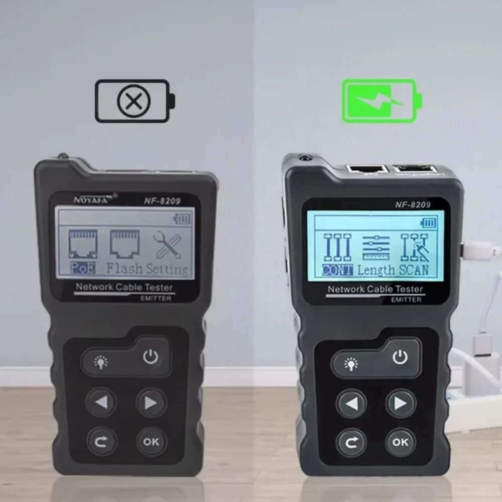 Internet Cable Tester LCD Display Measure Length Cabl RJ45 Cable Tracker Utp Tester Network Tool