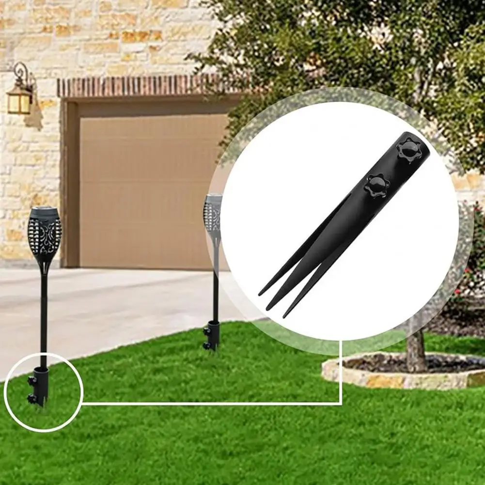 

Solar Light Stake Adjustable Metal Garden Torch Stand Stakes Outdoor Party Supplies Replacement Ground Spike Set for Outdoor