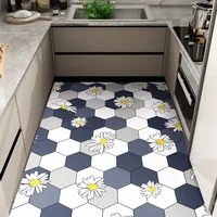 Kitchen Carpet Oil-proof Non-slip Waterproof Rug Pvc Leather Floor Mat Home Decoration Large Area Rugs Alfombra De Cocina 주방 카펫 1