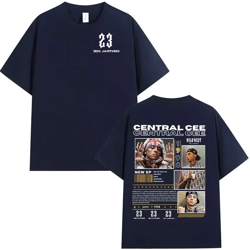 Rapper CENTRAL CEE WILD WEST Tour 2025 Graphic T Shirts Men's