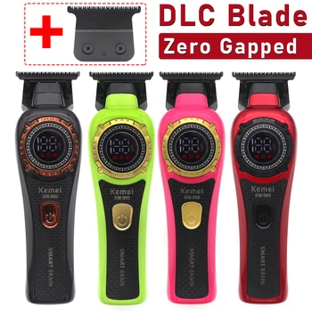 Kemei KM-999 Tagliacapelli per uomo DLC T-Blade Zero Gapped Display a LED Cordless USB Tagliacapelli professionale Macchina di finitura 1