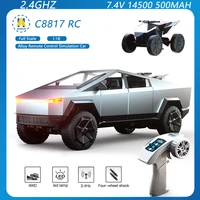 C8817 RC Car Alloy Car Model Simulation Off-Road Vehicle Camping Equipment Pickup Truck Kids Toys Boy Gifts 1