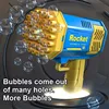 New 40 Holes Electric Rocket Bubble Gun Toy Bubbles Machine Automatic Soap Blower Summer Outdoor Party Games Child Gift 3