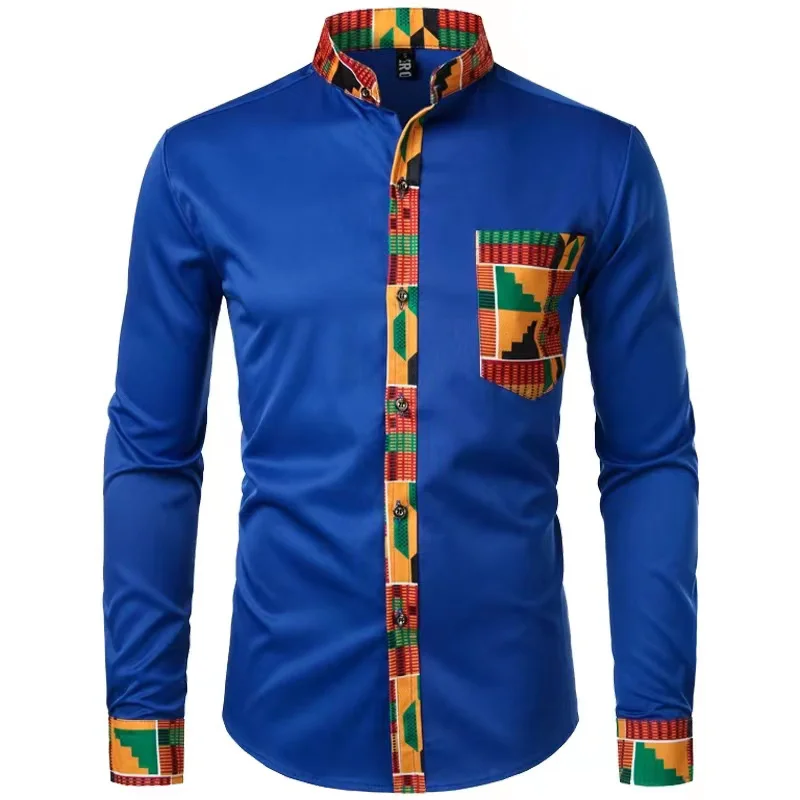 2023 new men's snapback shirt top striped color hot sale fashion casual simple spring summer 6XL
