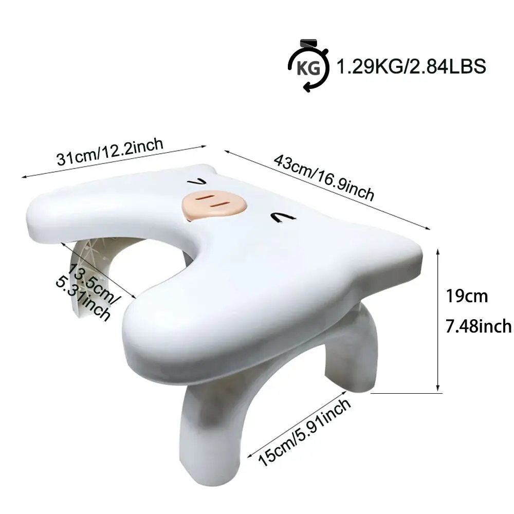 42% OFF] 2023 Tabouret De Toilette Accroupi En Forme De U Epaissi  Antidérapant Repose-pieds De Salle De Bain Dans Blanc