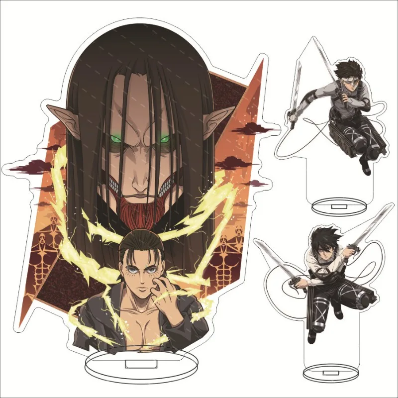 

1 шт. аниме атака на Титанов Эрена Микаса Armin Levi Ackerman арнир акриловая подставка для ключей Настольное Украшение Аксессуары