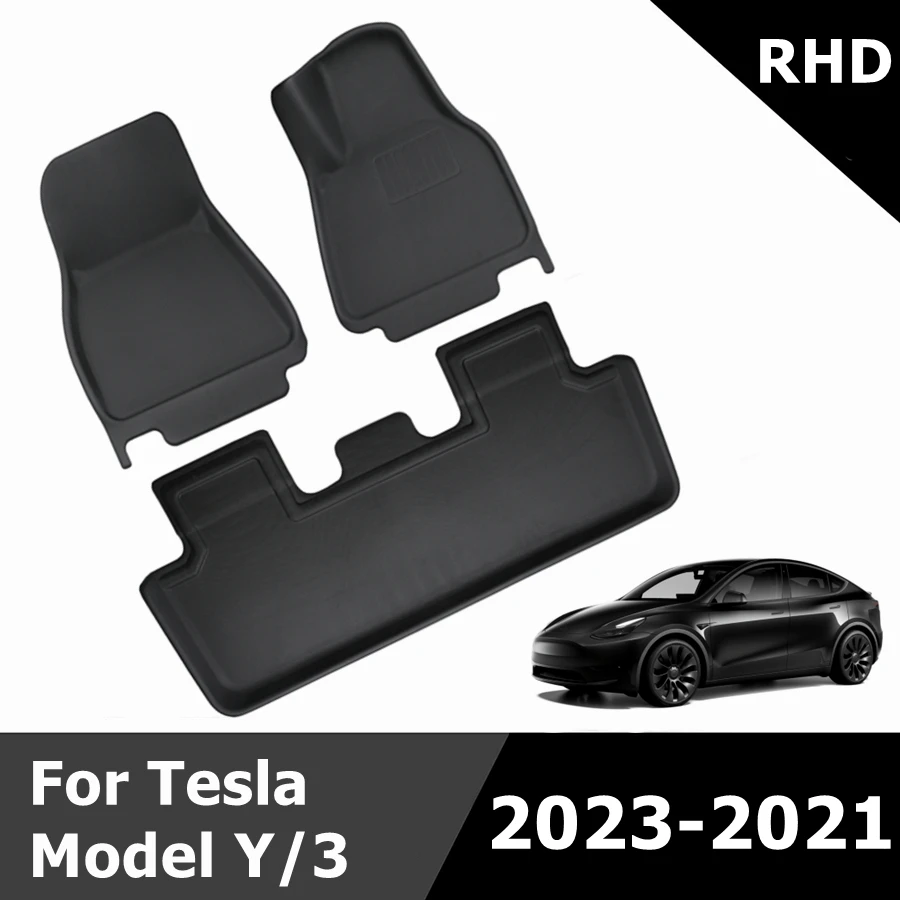Rhd Car Floor Mats For Tesla Model Y Model 3 20222021 Cargo Trunk Mats