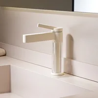 สีเหลืองห้องน้ําอ่างล้างหน้าก๊อกน้ําอะคริลิคทองเหลืองเย็นน้ําร้อนอ่างล้างจาน TAP 3