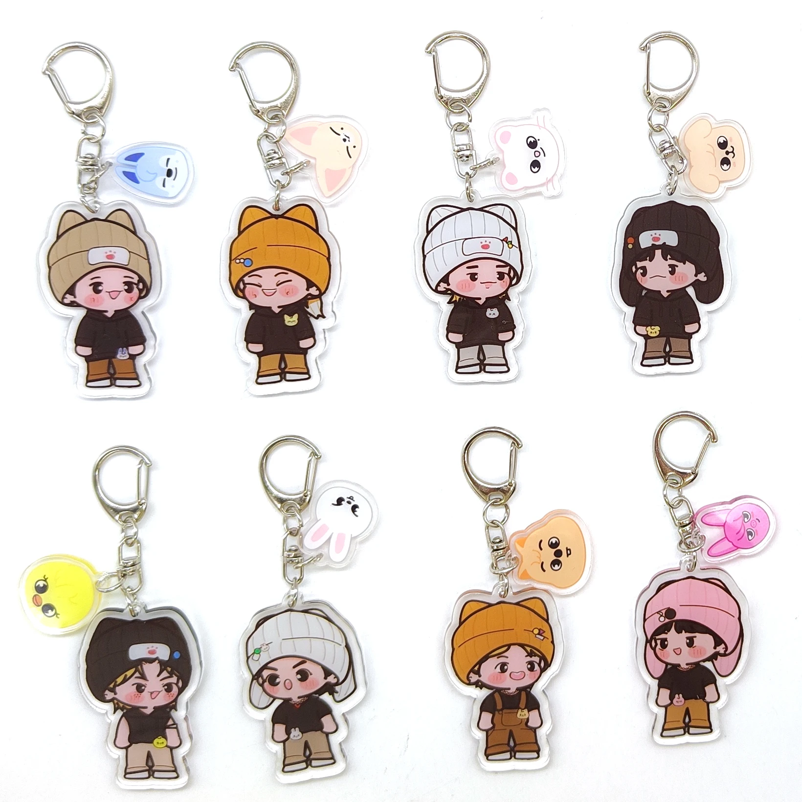 KPOP Acrylic Keychain Set - Cute Bag Pendants
