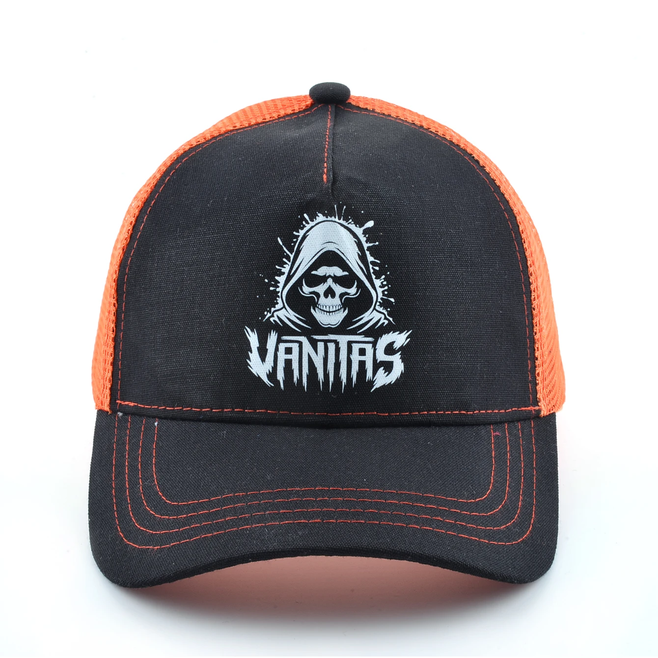 Sommer Baseball Cap Outdoor Atmungsaktive Mesh Trucker Cap Männer Frauen Druck Schädel Snapback Hip Hop Caps Einstellbare Schirmmütze – Detail 28