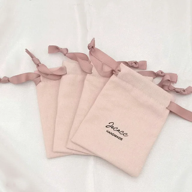 Pink Cotton Gift Bags