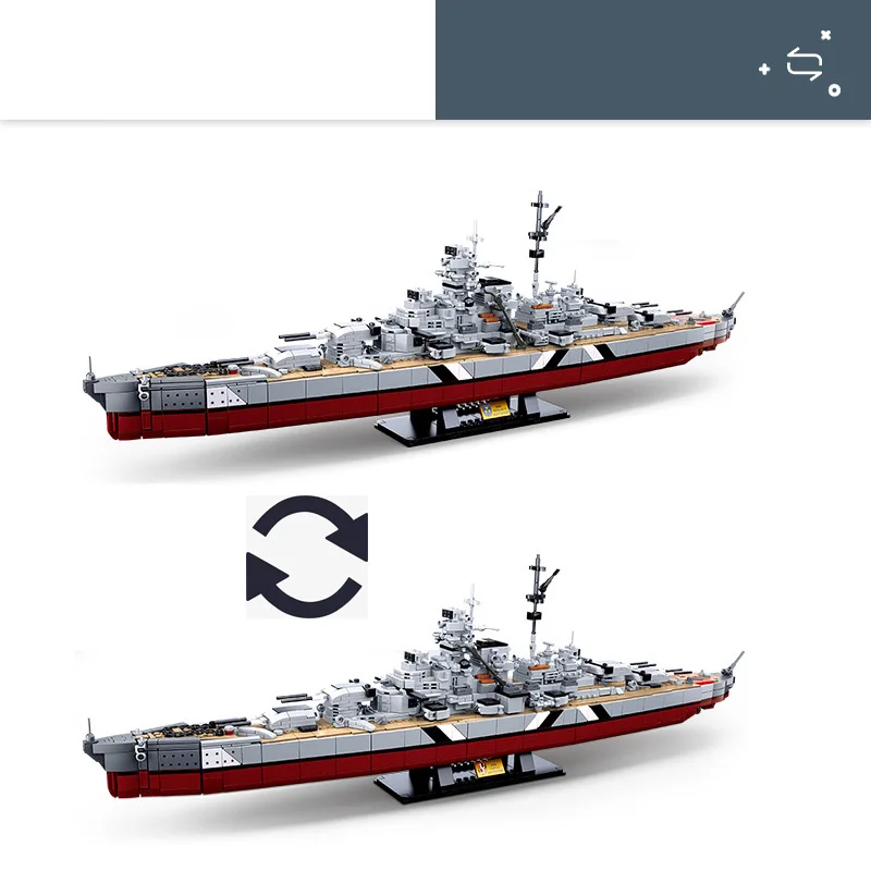 WW2軍事軍艦キロビスマルク戦艦コレクションビルディング