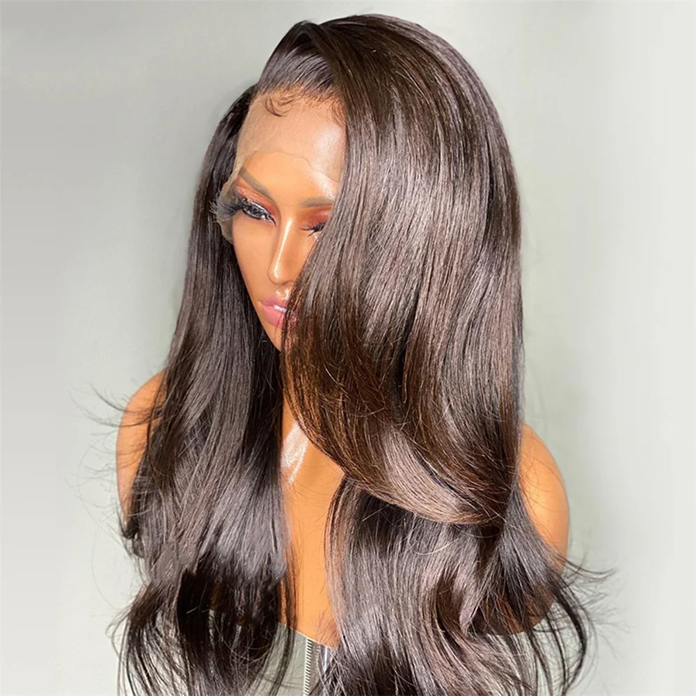 

Natural Black 28inch 5x5 Silk Base Body Wave Jewish Human Hair Wigs With BabyHair HD Lace European Hair Glueless Preplucked
