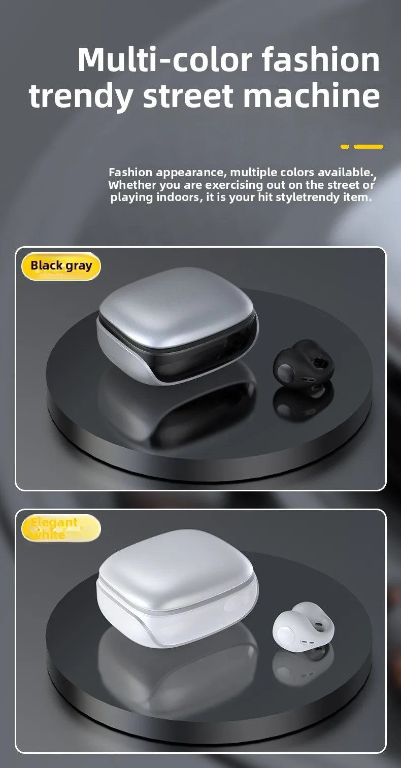 Air conduction pinch ear Bluetooth headphones with jet code noise reduction priv
