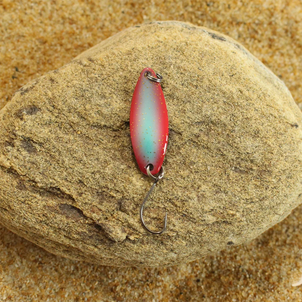 Description Picture 4 of item2pcs 3.2g/4.5g Fishing Lures Pesca Fishing Tackle Bass Bait Artificial For Fishing Spoon Trout Bait