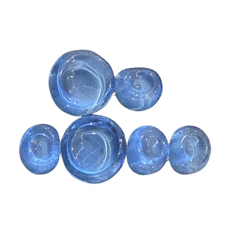 2pcs Elegant Women Sweet Bangs Side Clips Korean Ocean Bubble Hair Edge Clips Transparent Solid Color Hairpins Styling Headwear_voghion.com