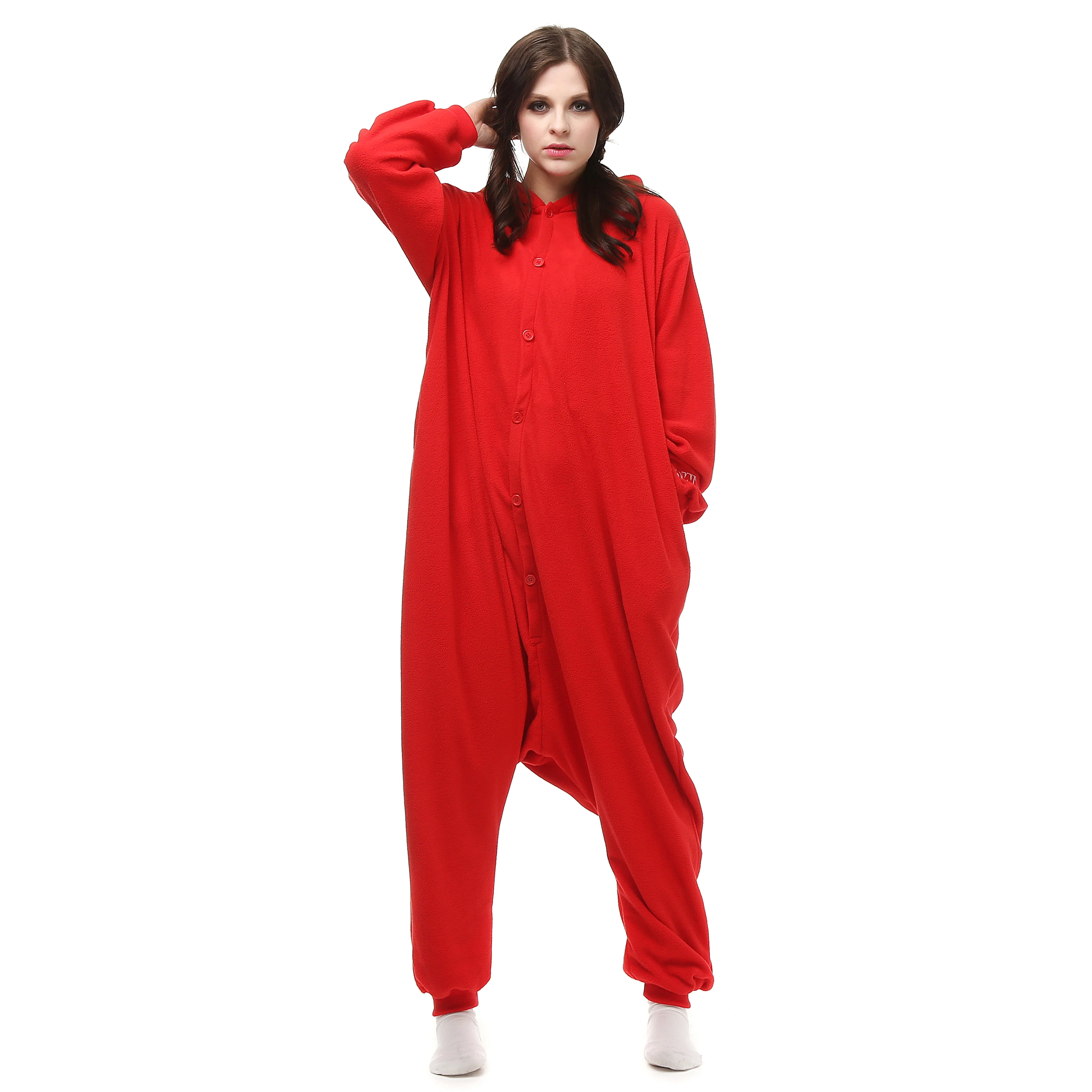 HKSNG pyjama Elmo s&eacute;same Cookie Kigurumi pour adultes Costumes de Cosplay pour femmes et hommes en molleton famille