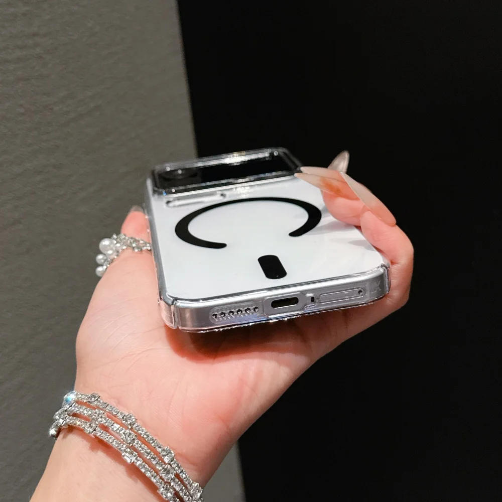 Transparent Ultra Thin Matte Hard PC Phone Case with Magnetic Wireless Charging Compatibility